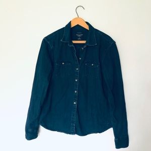 America Eagle• Dark Jean Button Down
